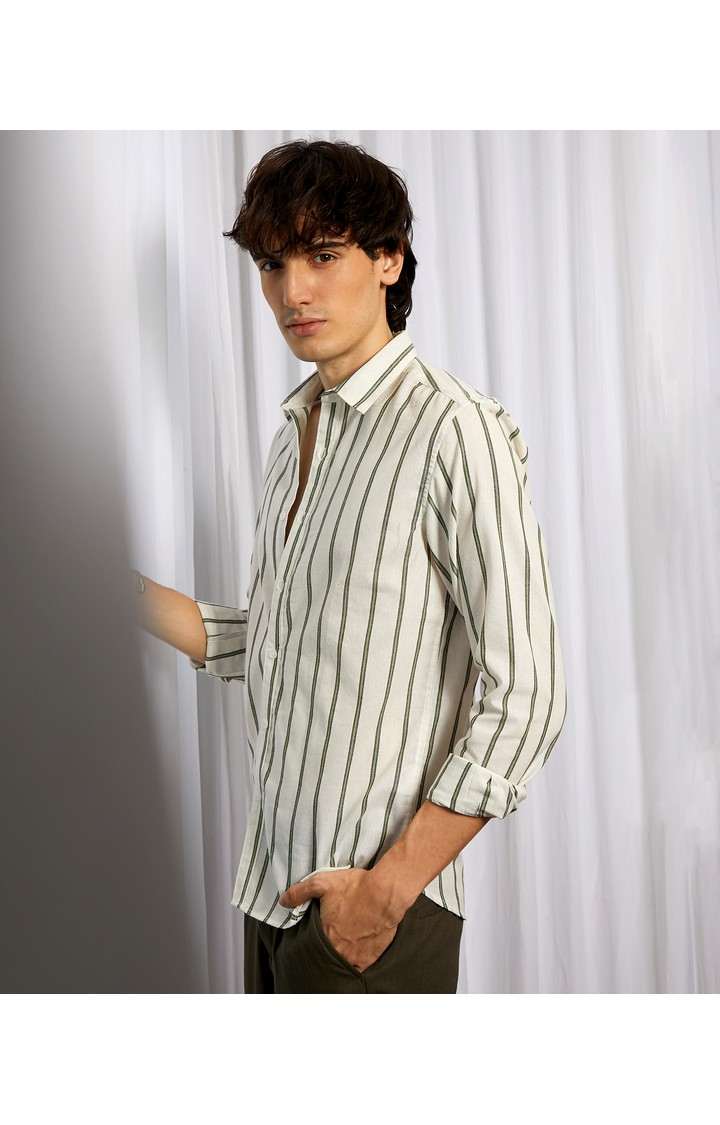 Men's Multicolor Striped Casual Shirts