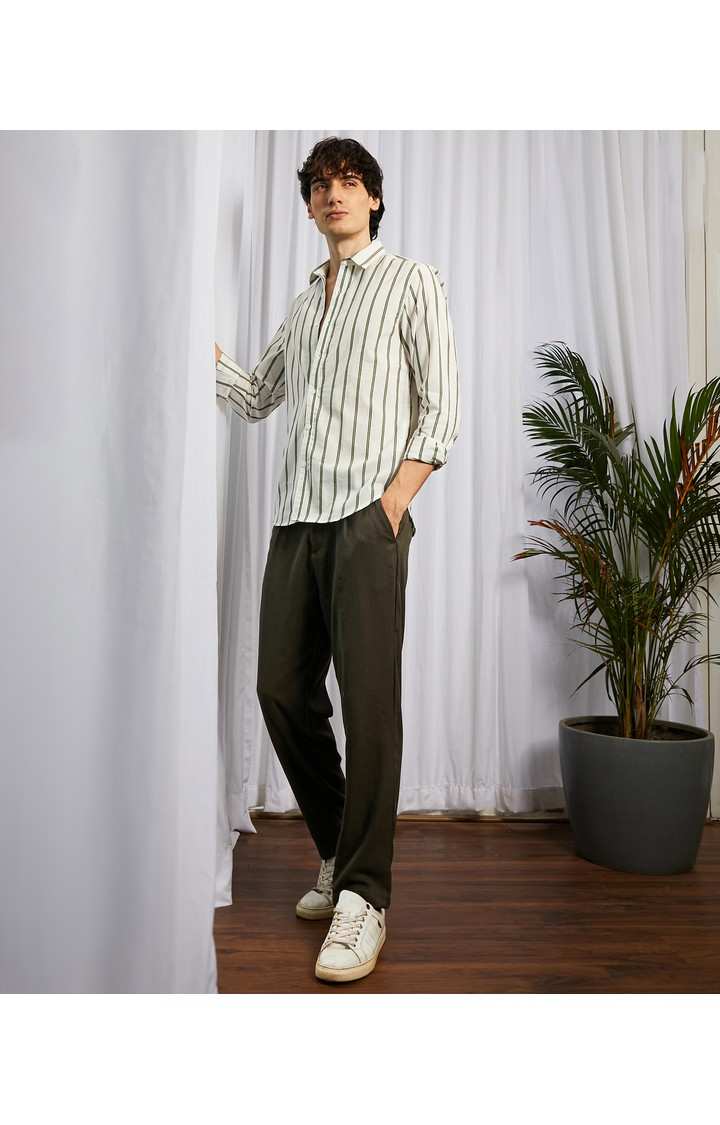 Men's Multicolor Striped Casual Shirts