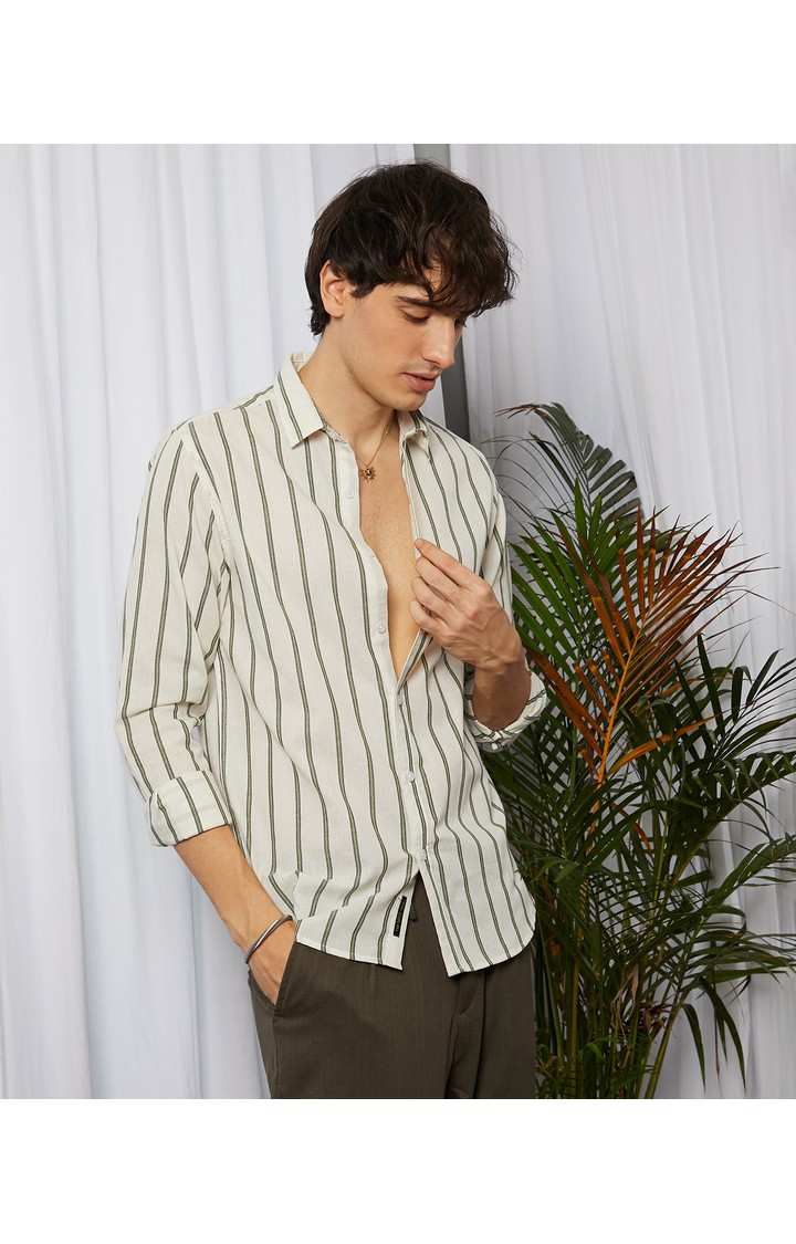 Men's Multicolor Striped Casual Shirts