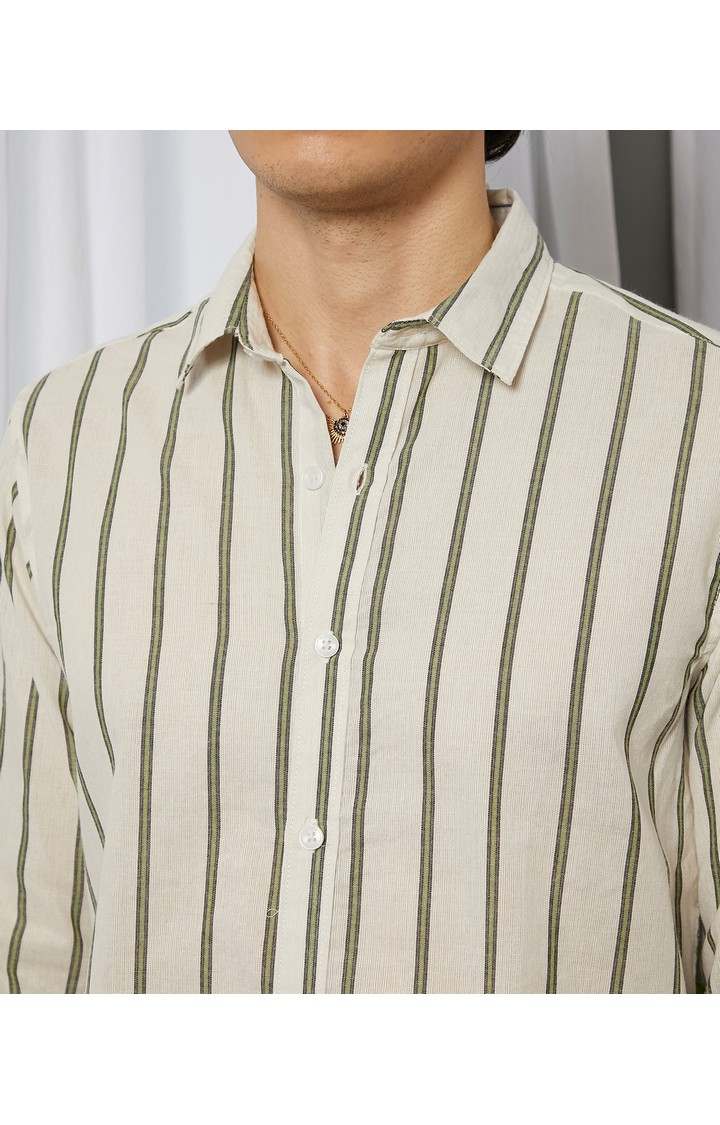 Men's Multicolor Striped Casual Shirts