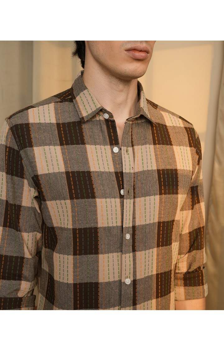Men's Multicolor Checked Casual Shirts