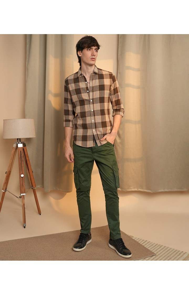 Men's Multicolor Checked Casual Shirts