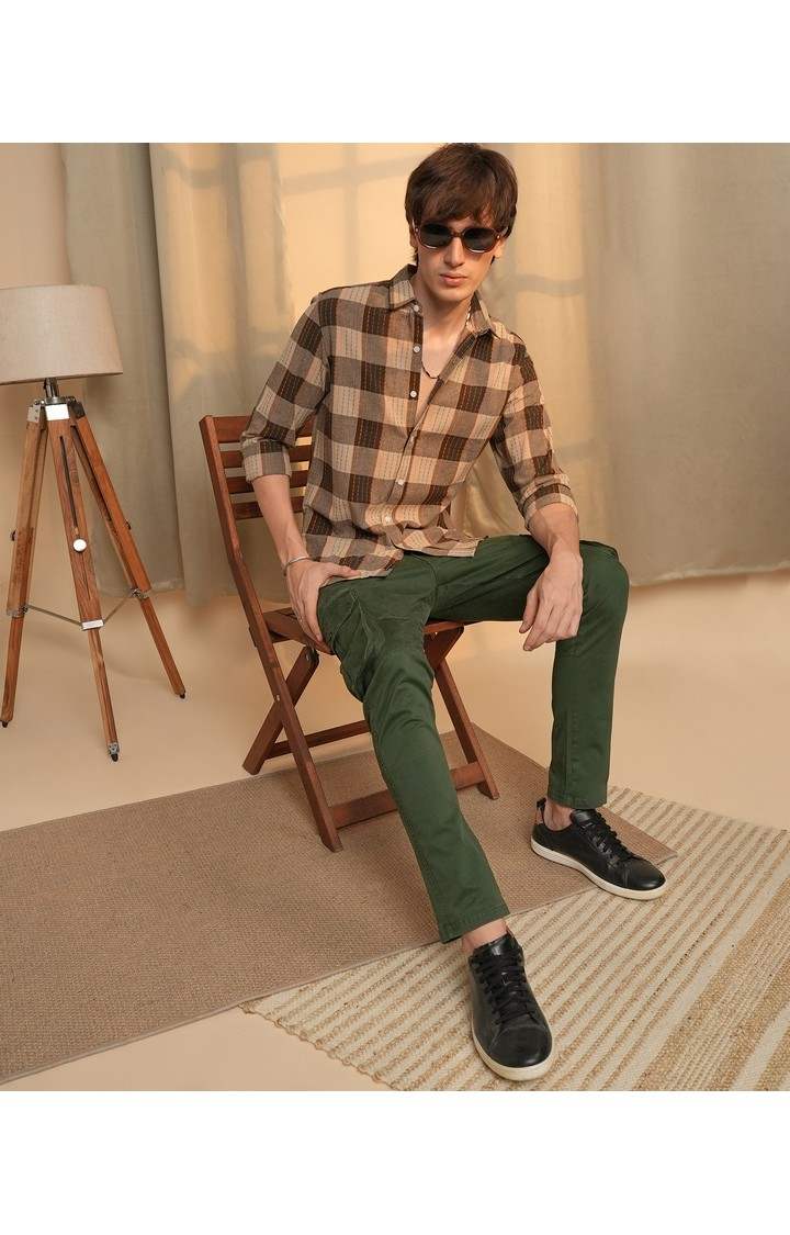Men's Multicolor Checked Casual Shirts