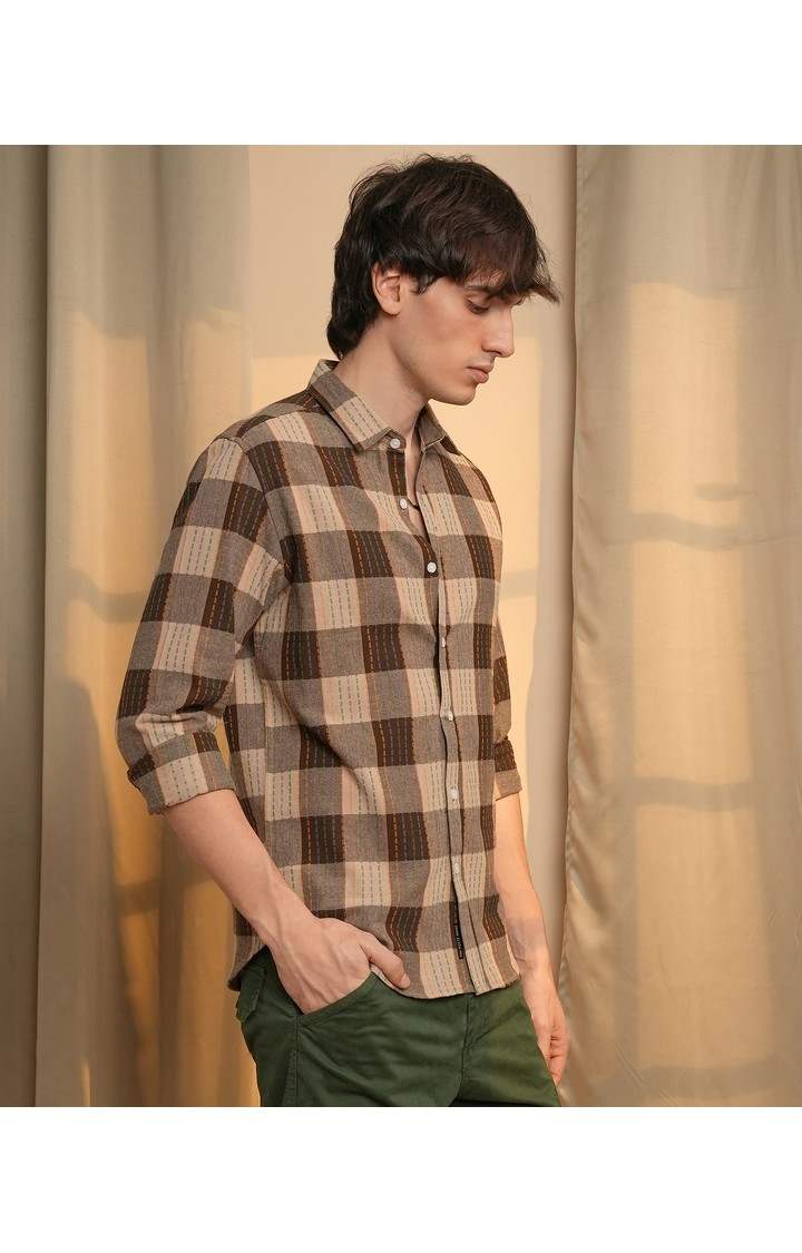 Men's Multicolor Checked Casual Shirts