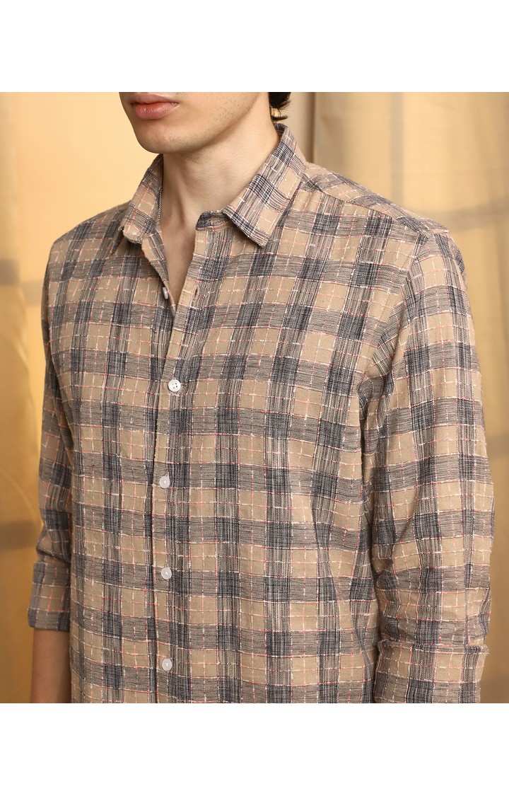 Men's Multicolor Checked Casual Shirts