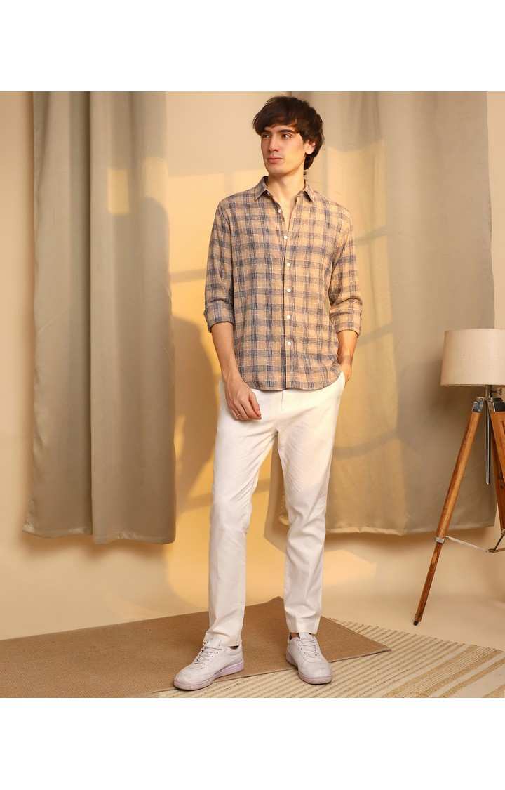 Men's Multicolor Checked Casual Shirts