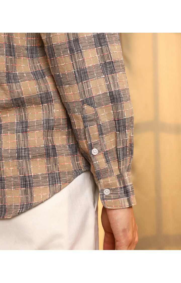 Men's Multicolor Checked Casual Shirts