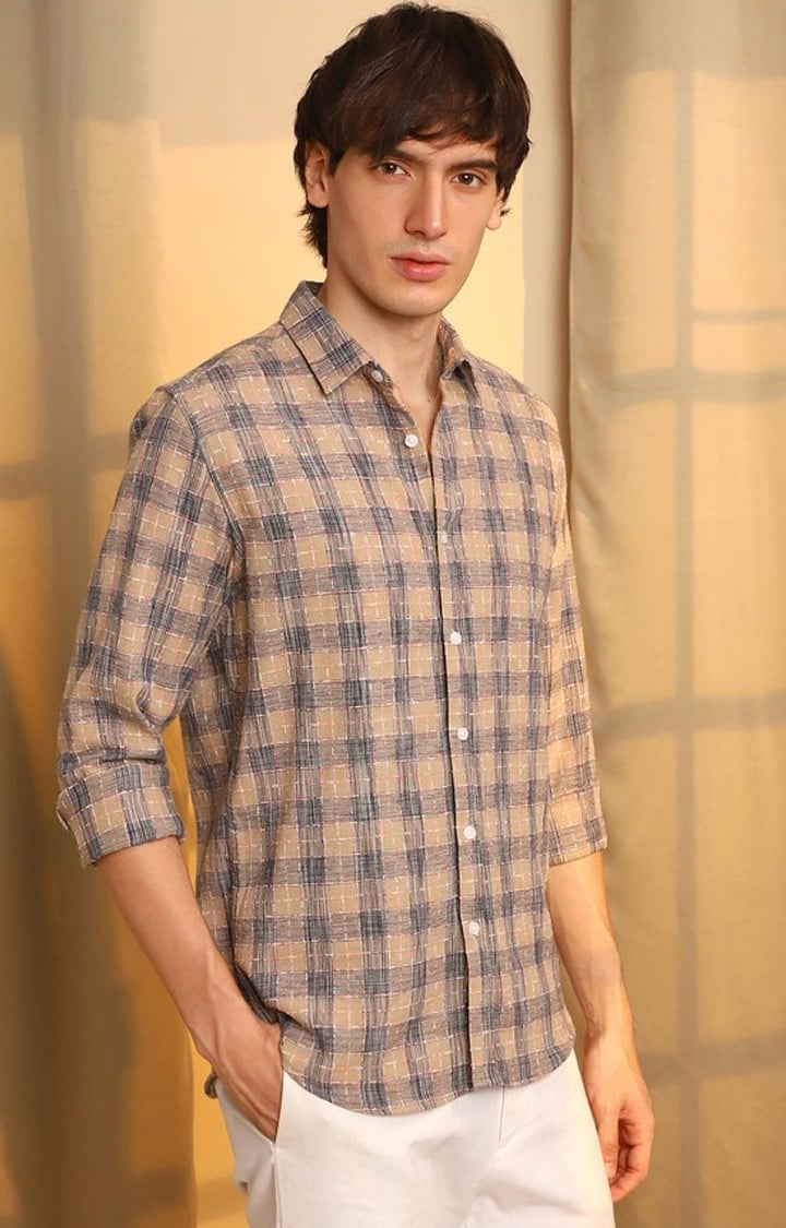 Men's Multicolor Checked Casual Shirts