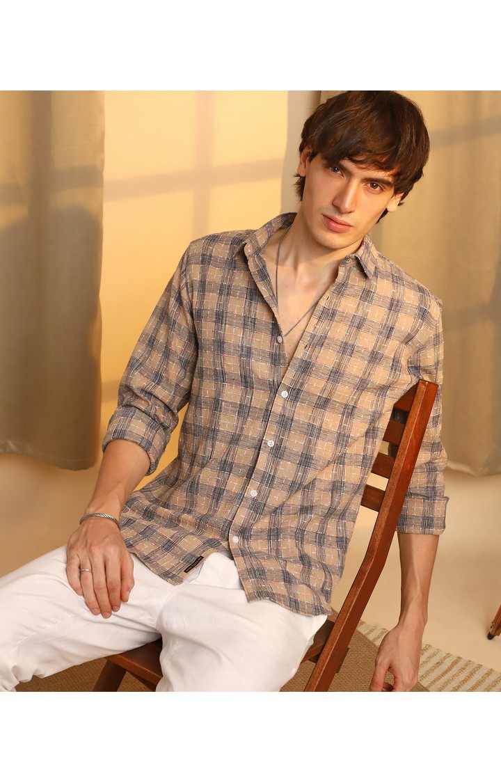 Men's Multicolor Checked Casual Shirts
