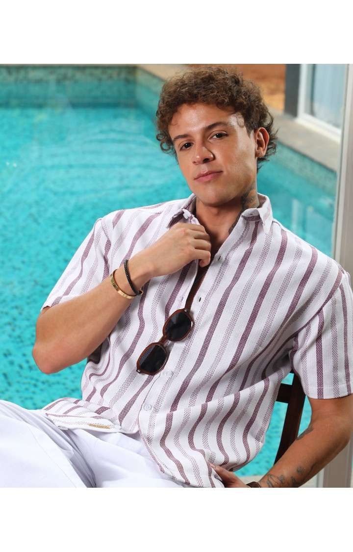 Men's Multicolor Striped Casual Shirts