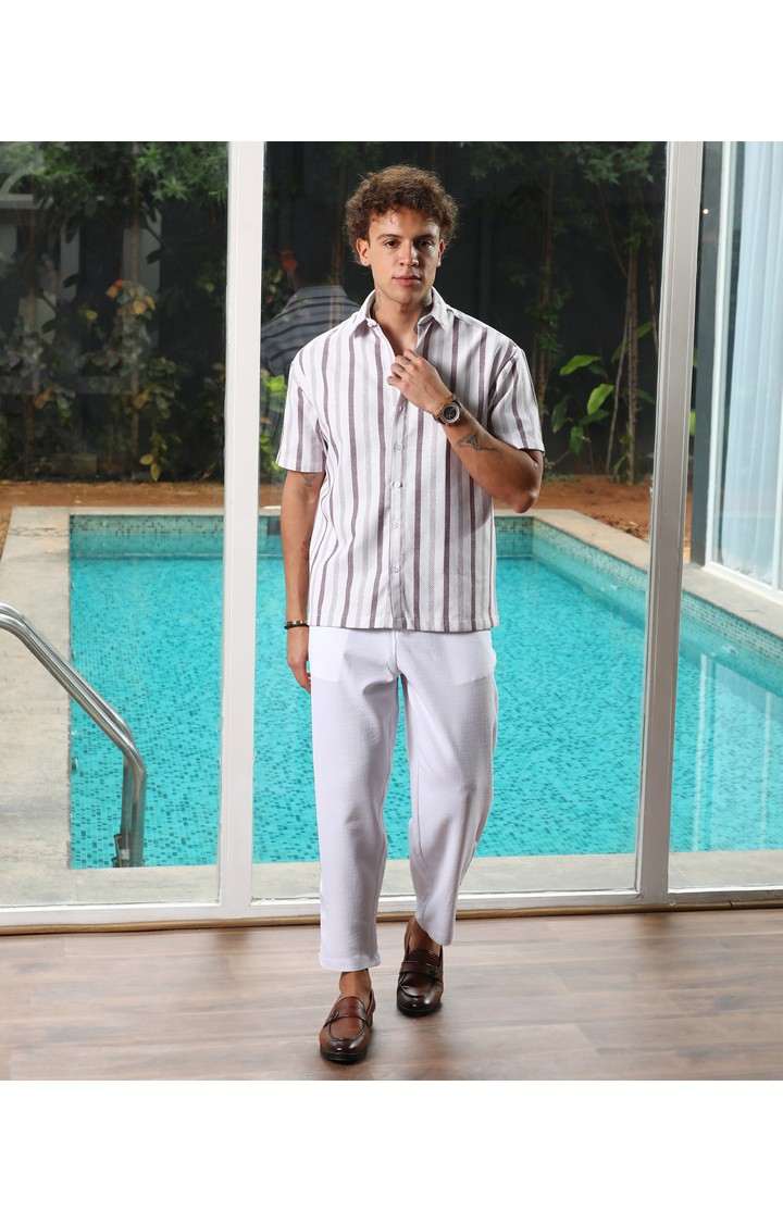 Men's Multicolor Striped Casual Shirts