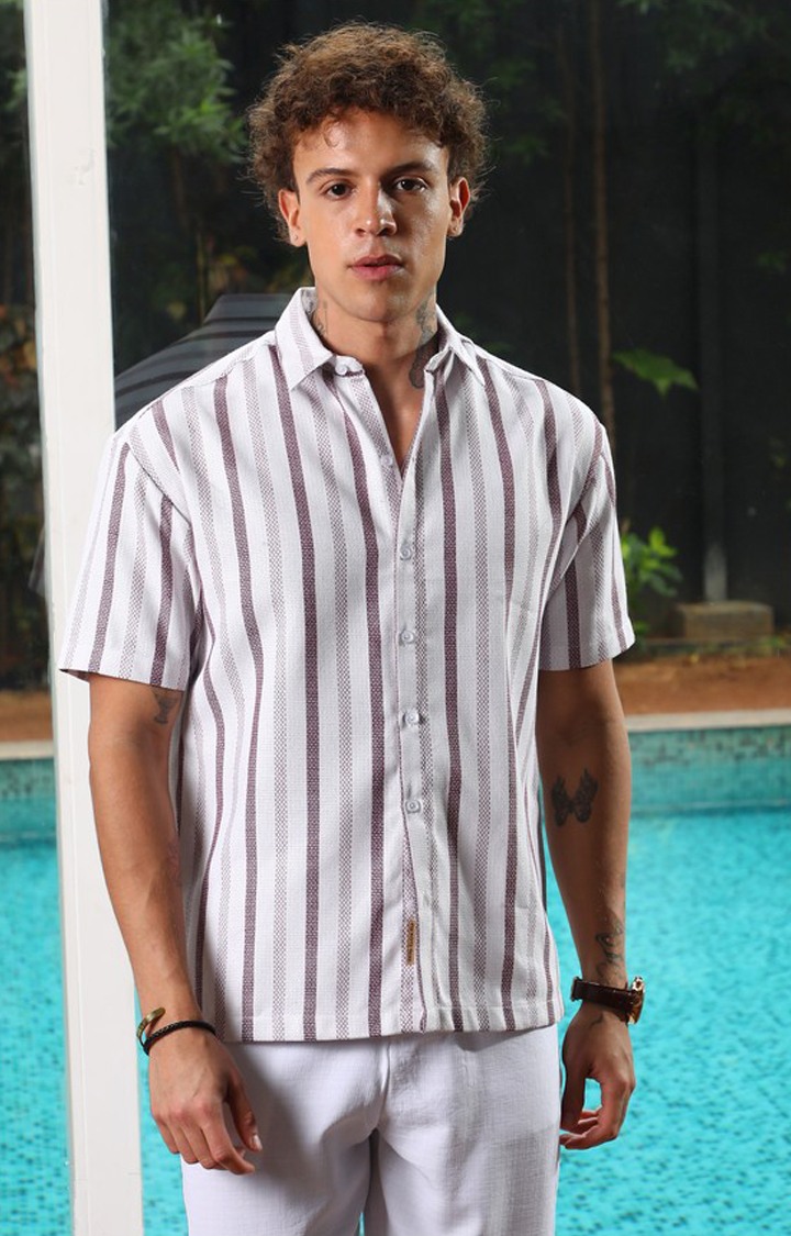 Men's Multicolor Striped Casual Shirts