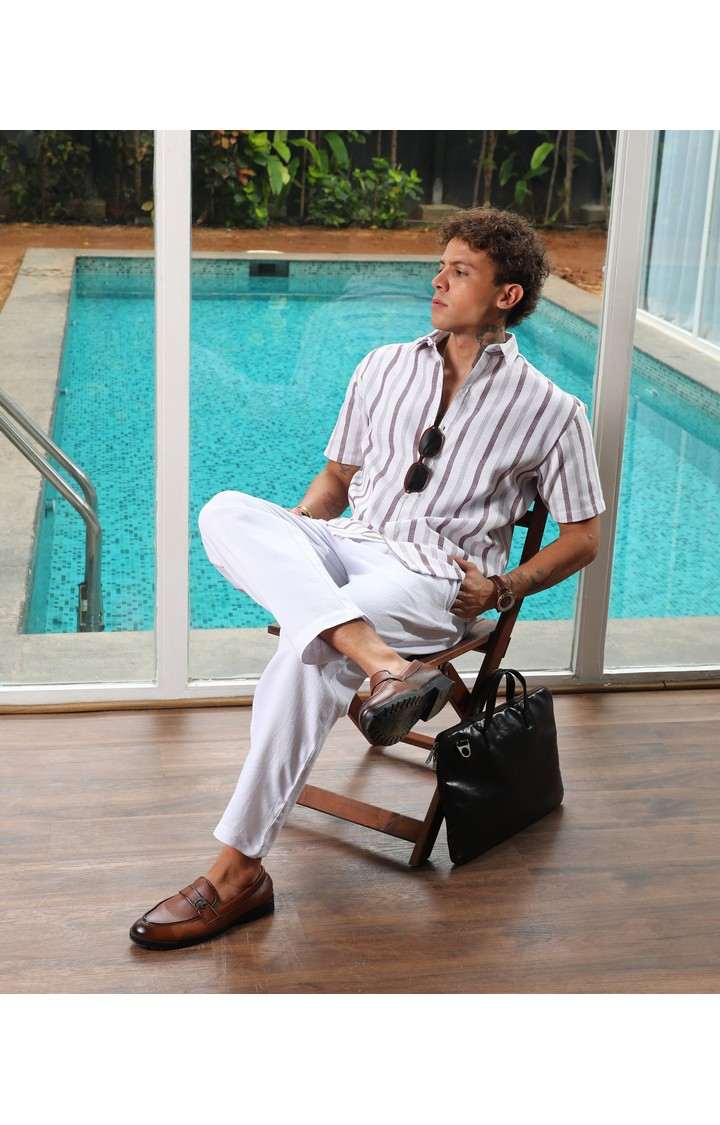 Men's Multicolor Striped Casual Shirts