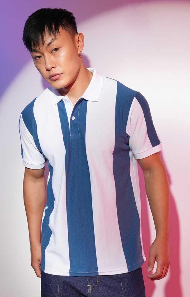 Men's Multicolor Striped T-Shirts