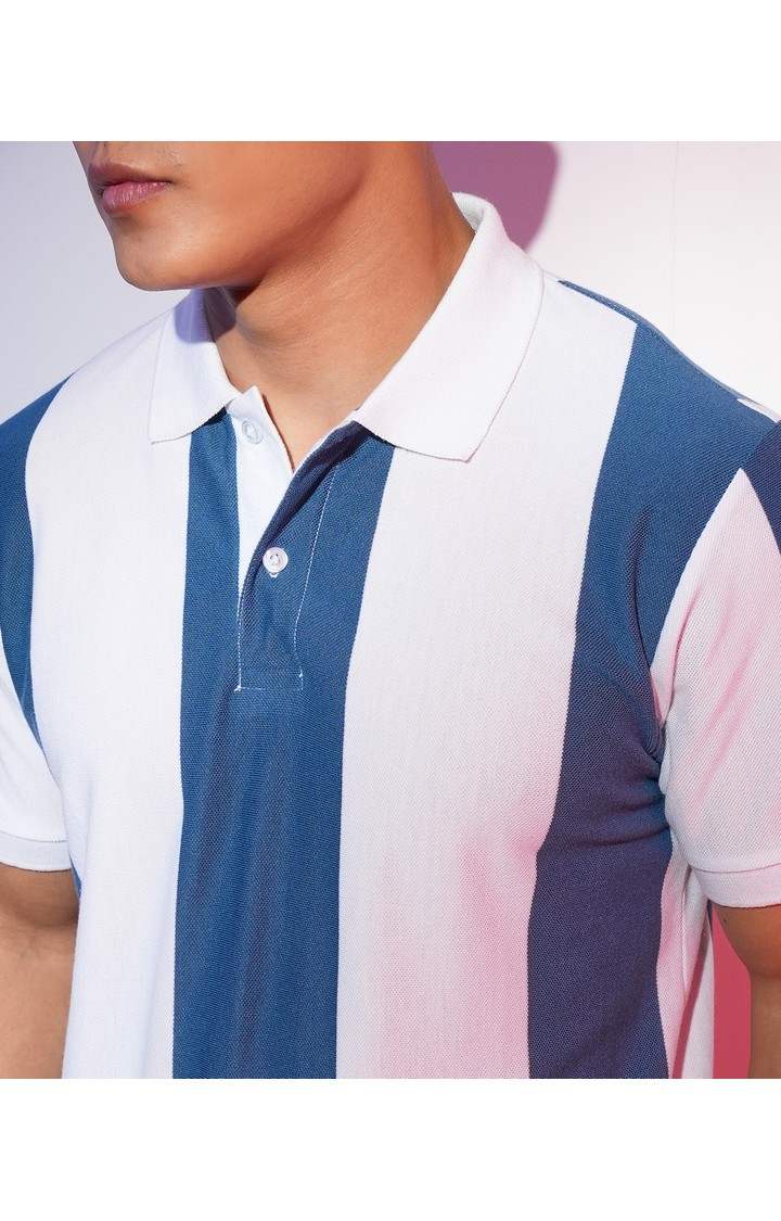 Men's Multicolor Striped T-Shirts