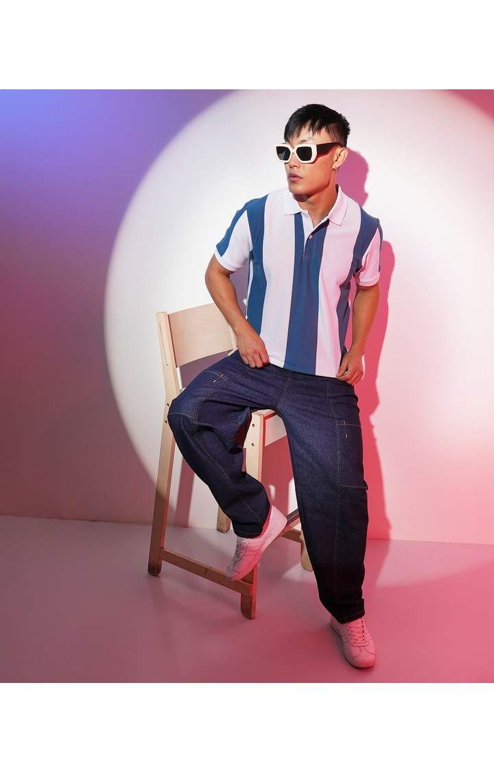 Men's Multicolor Striped T-Shirts