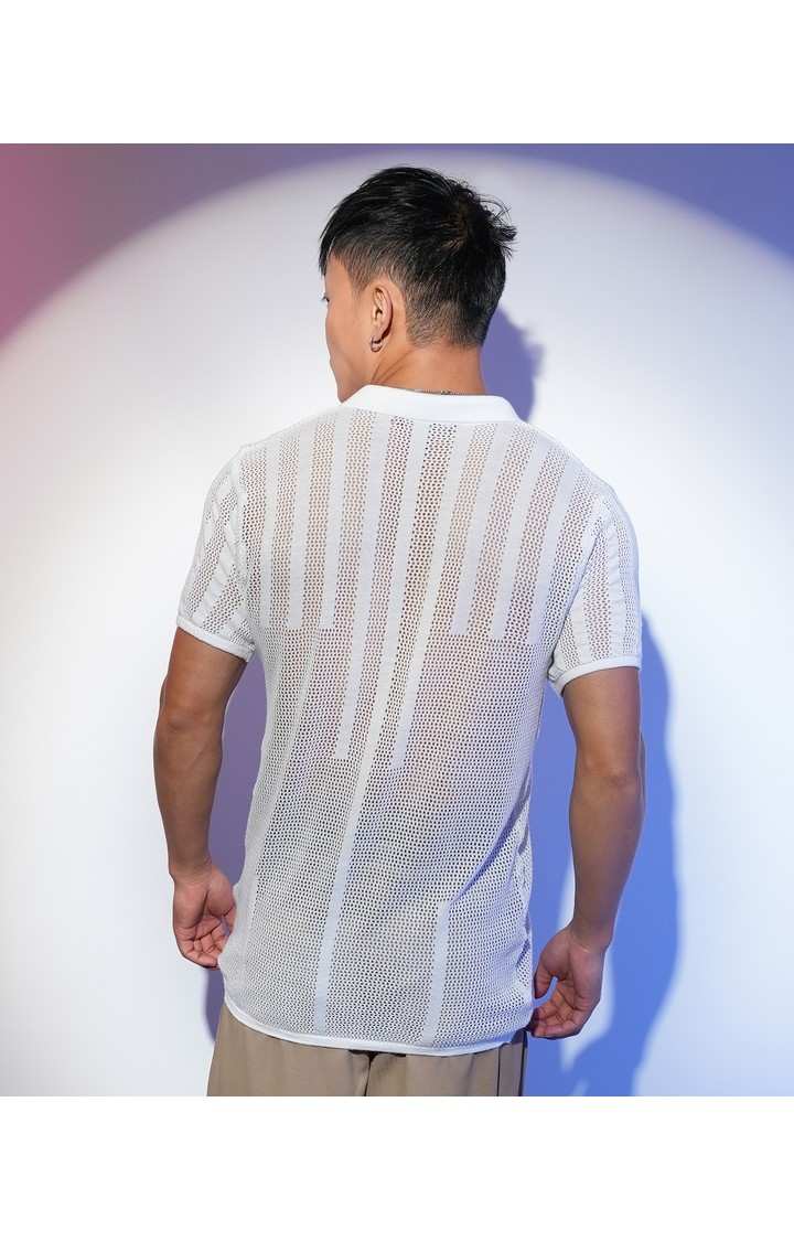 Men's White Solid T-Shirts
