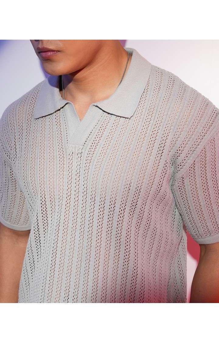 Men's Grey Solid T-Shirts