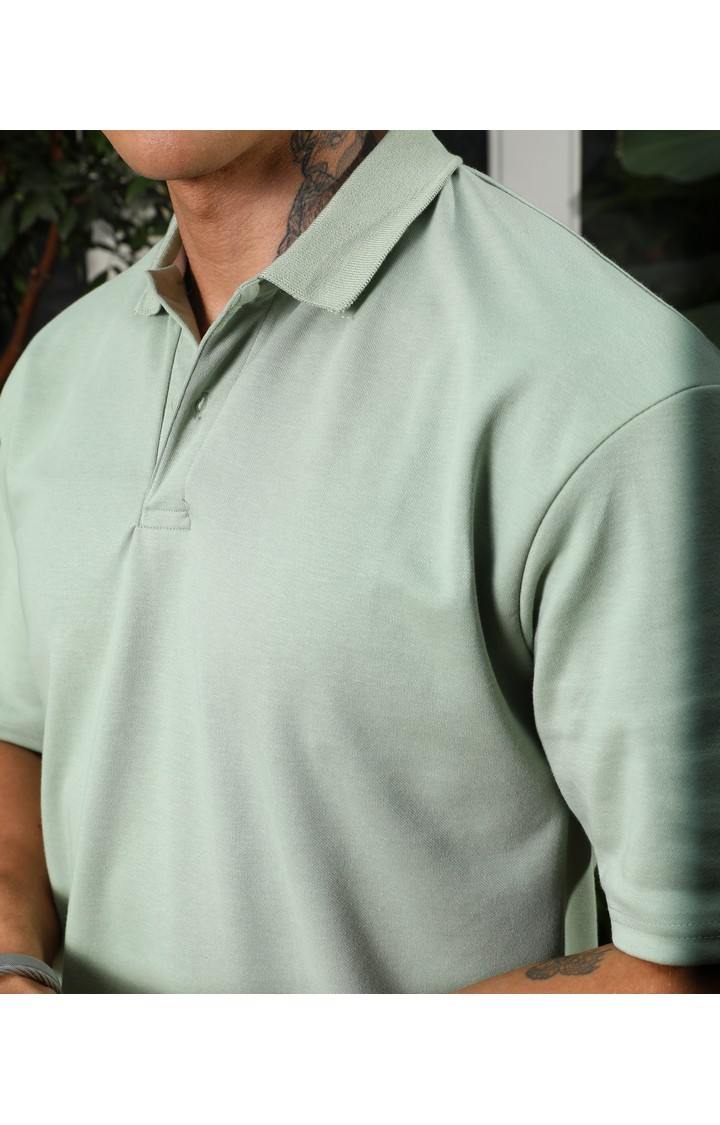 Men's Green Solid T-Shirts