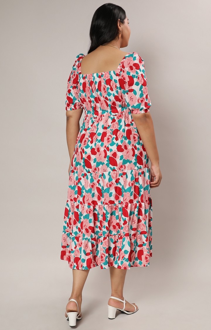 Women's Red Floral Dresses