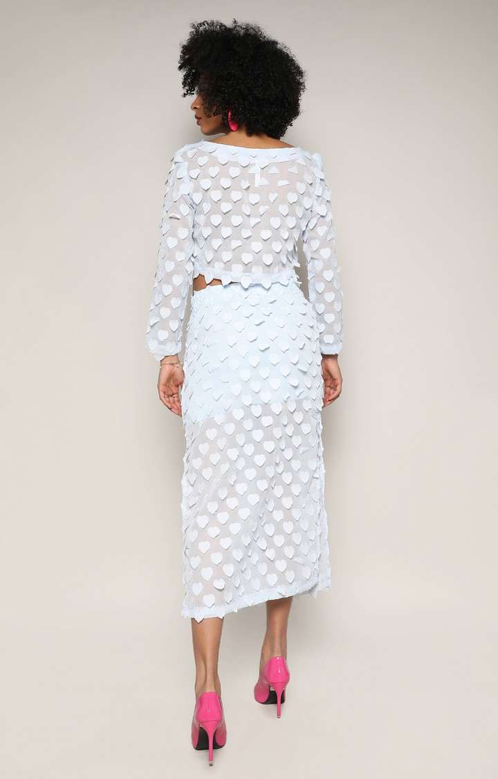 Women's Blue Embellished Co-ords