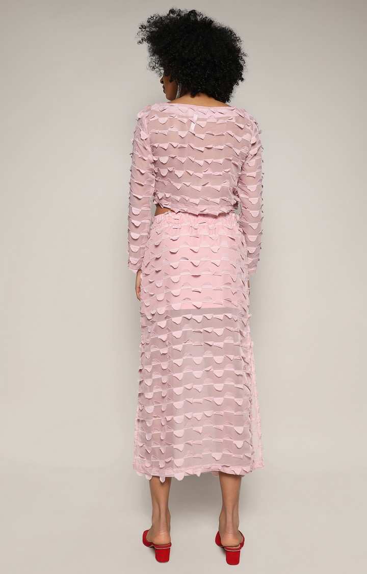 Women's Pink Embellished Co-ords