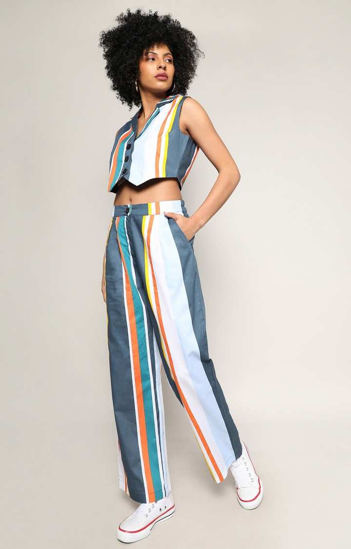 Women's Multi Striped Co-ords