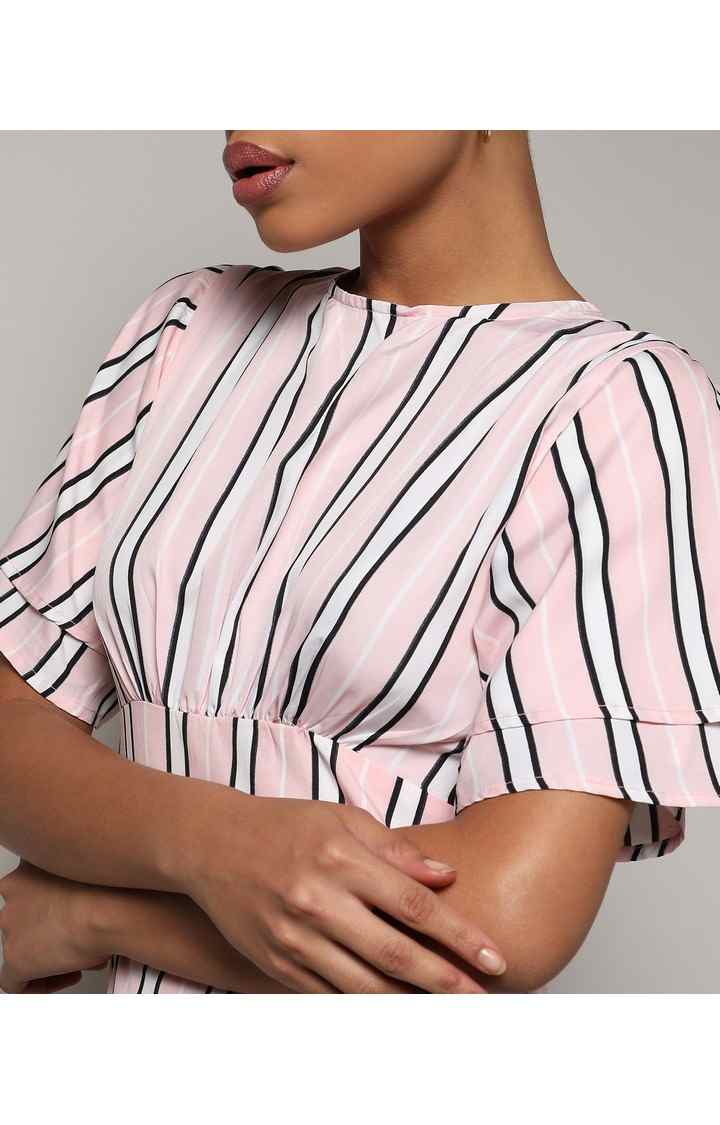 Women's Pink Striped Dresses