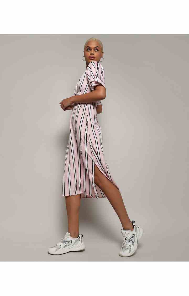 Women's Pink Striped Dresses