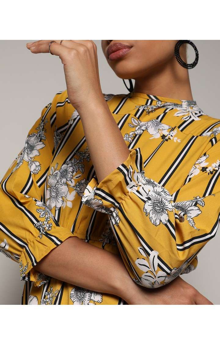 Women's Yellow Printed Dresses