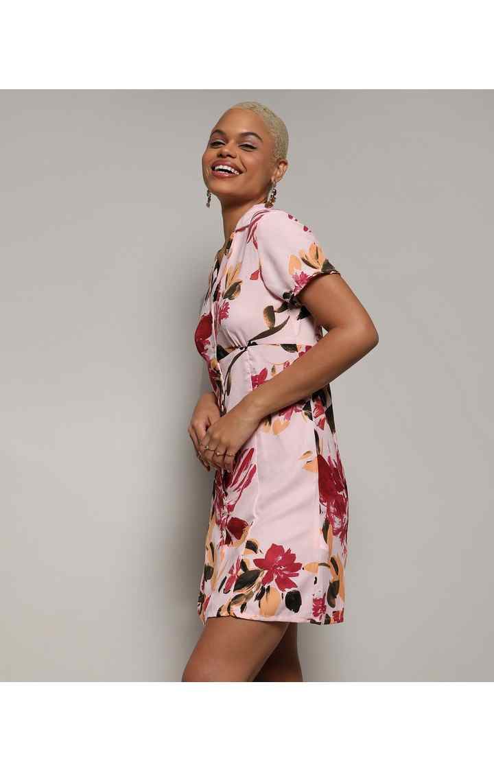 Women's Pink Printed Dresses