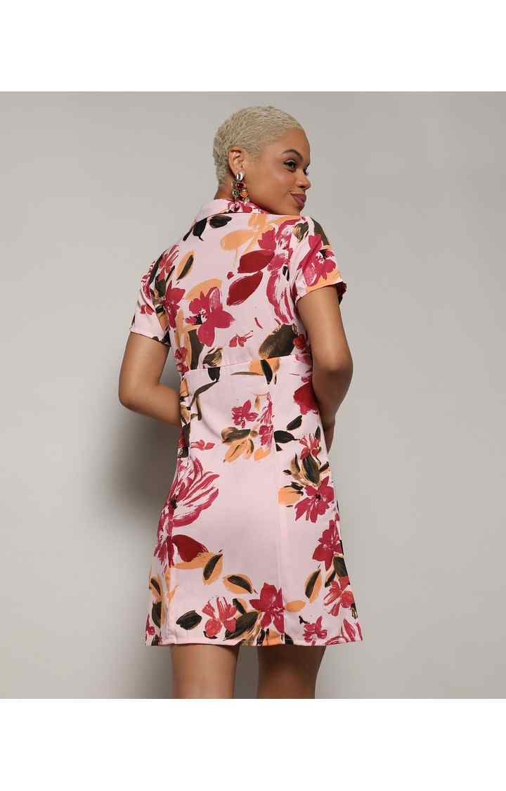Women's Pink Printed Dresses