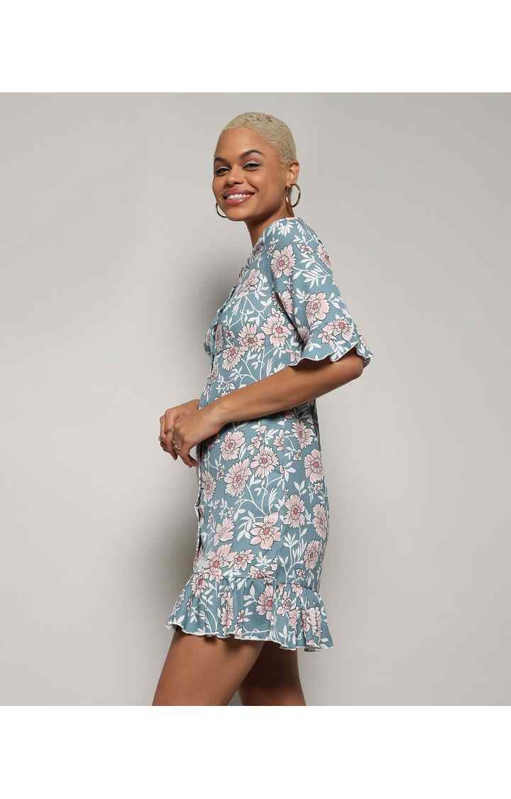 Women's Green Printed Dresses