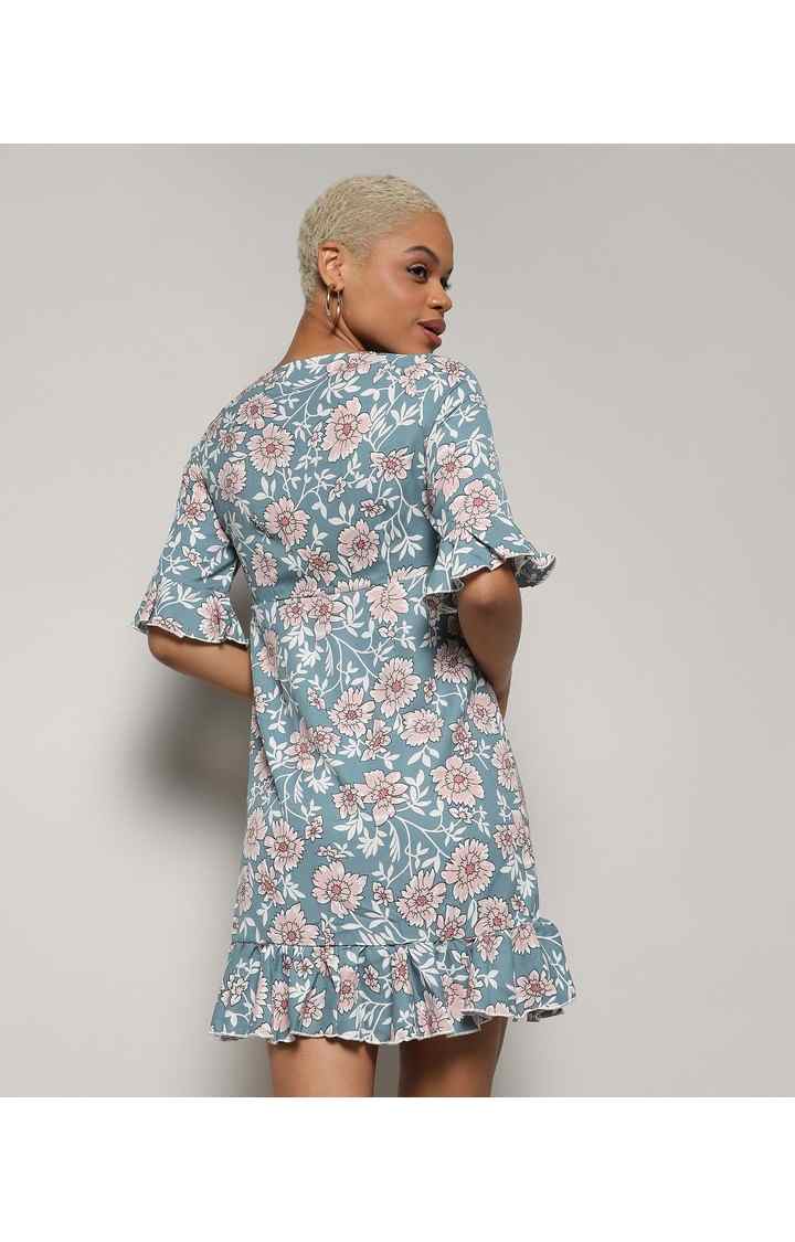 Women's Green Printed Dresses
