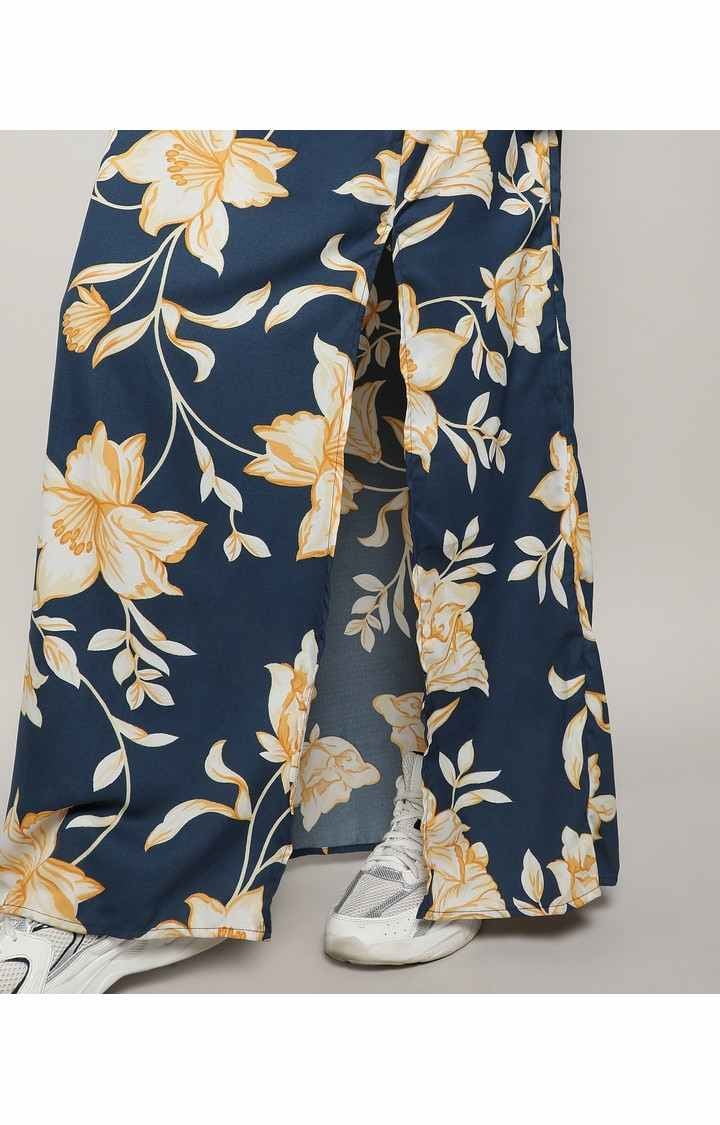 Women's Blue Printed Dresses