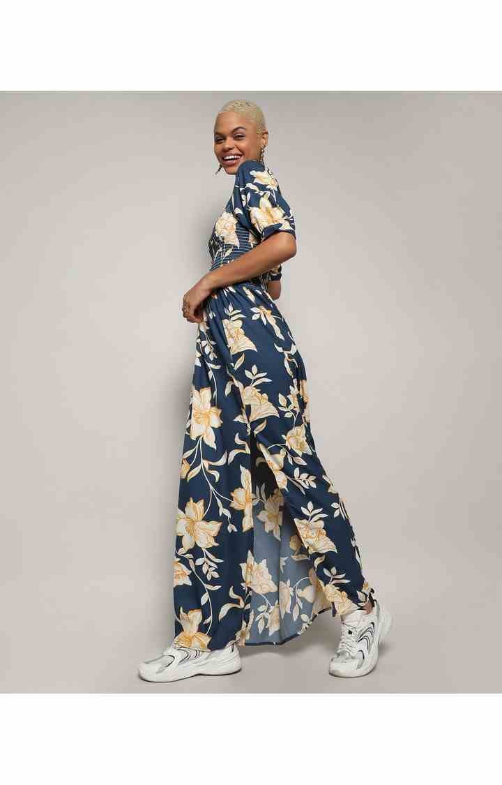 Women's Blue Printed Dresses