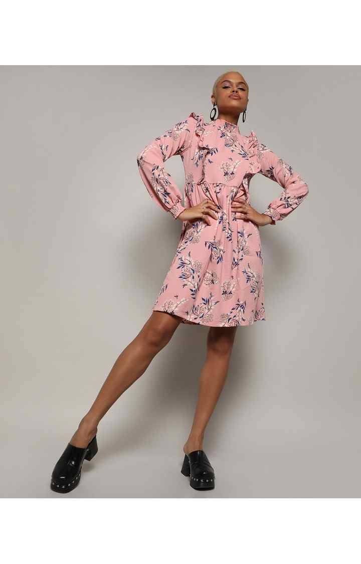 Women's Pink Printed Dresses