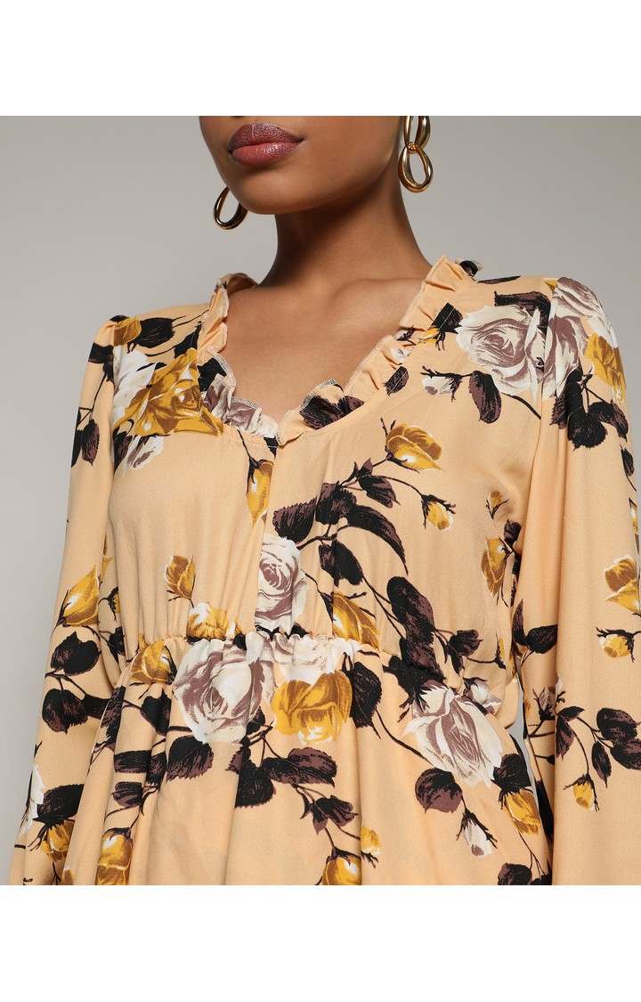 Women's Yellow Printed Dresses