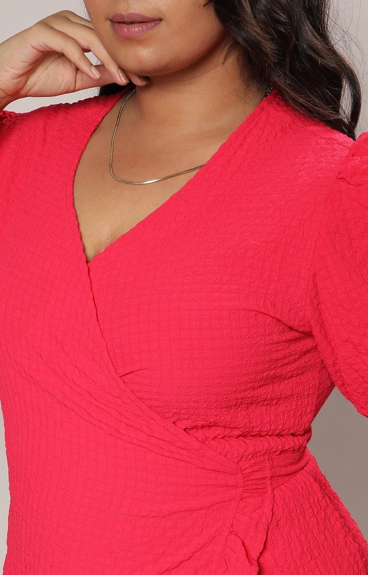 Women's Red Solid Dresses