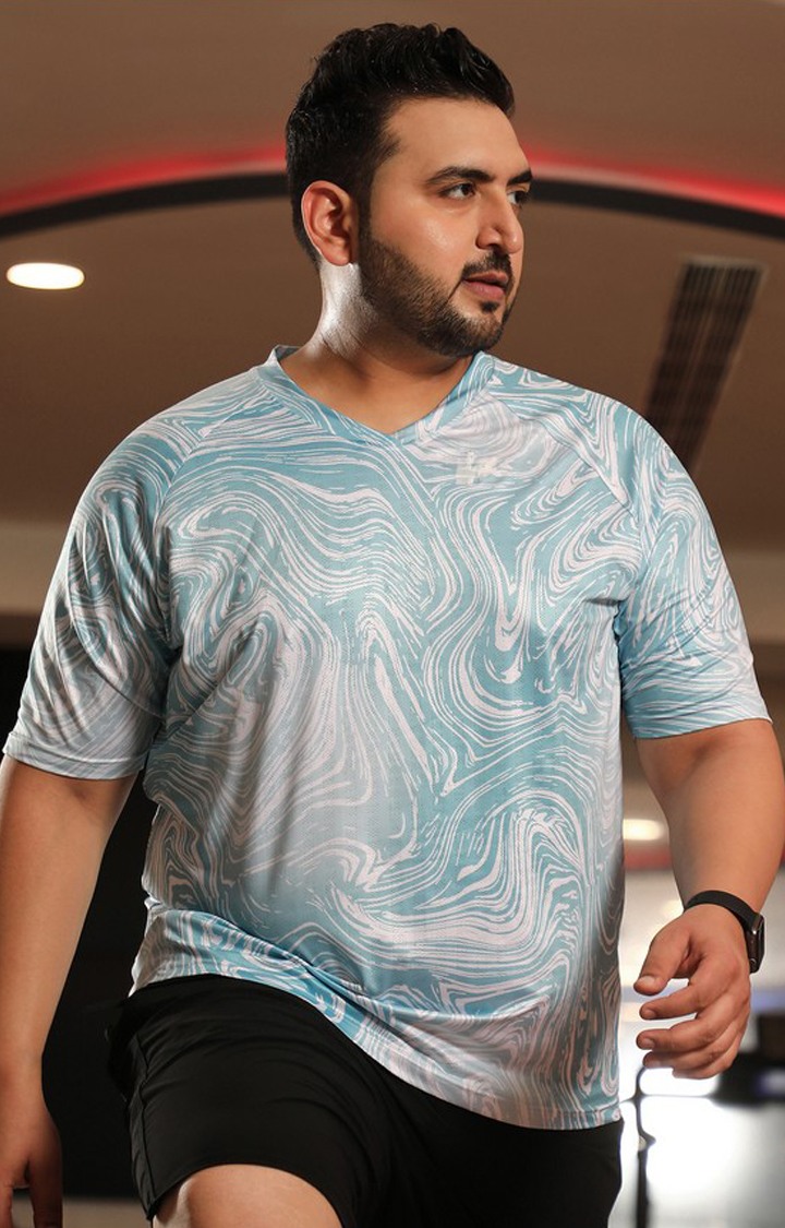 Men's Blue Printed T-Shirts