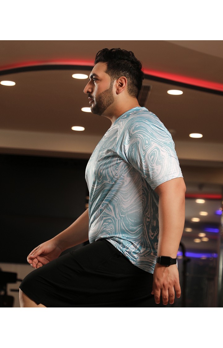 Men's Blue Printed T-Shirts