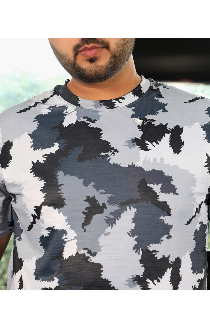 Men's Grey Printed T-Shirts