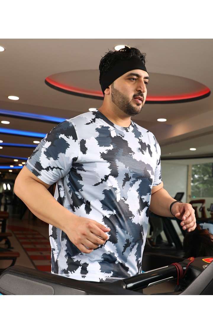 Men's Grey Printed T-Shirts