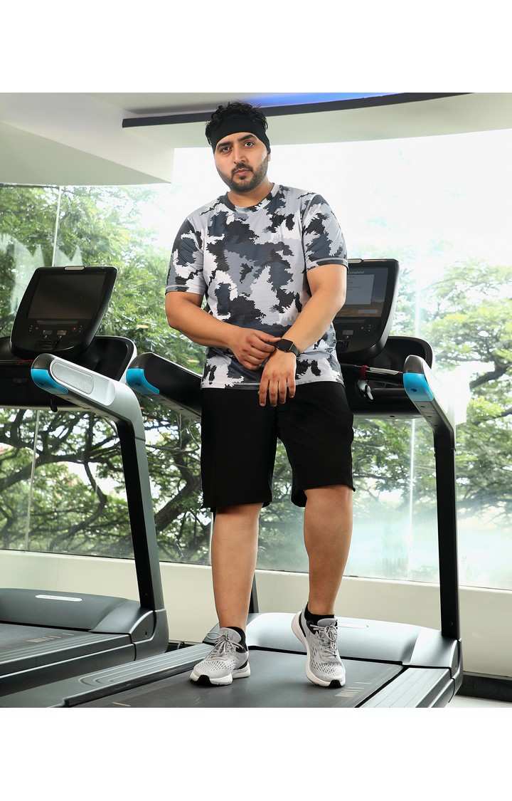 Men's Grey Printed T-Shirts