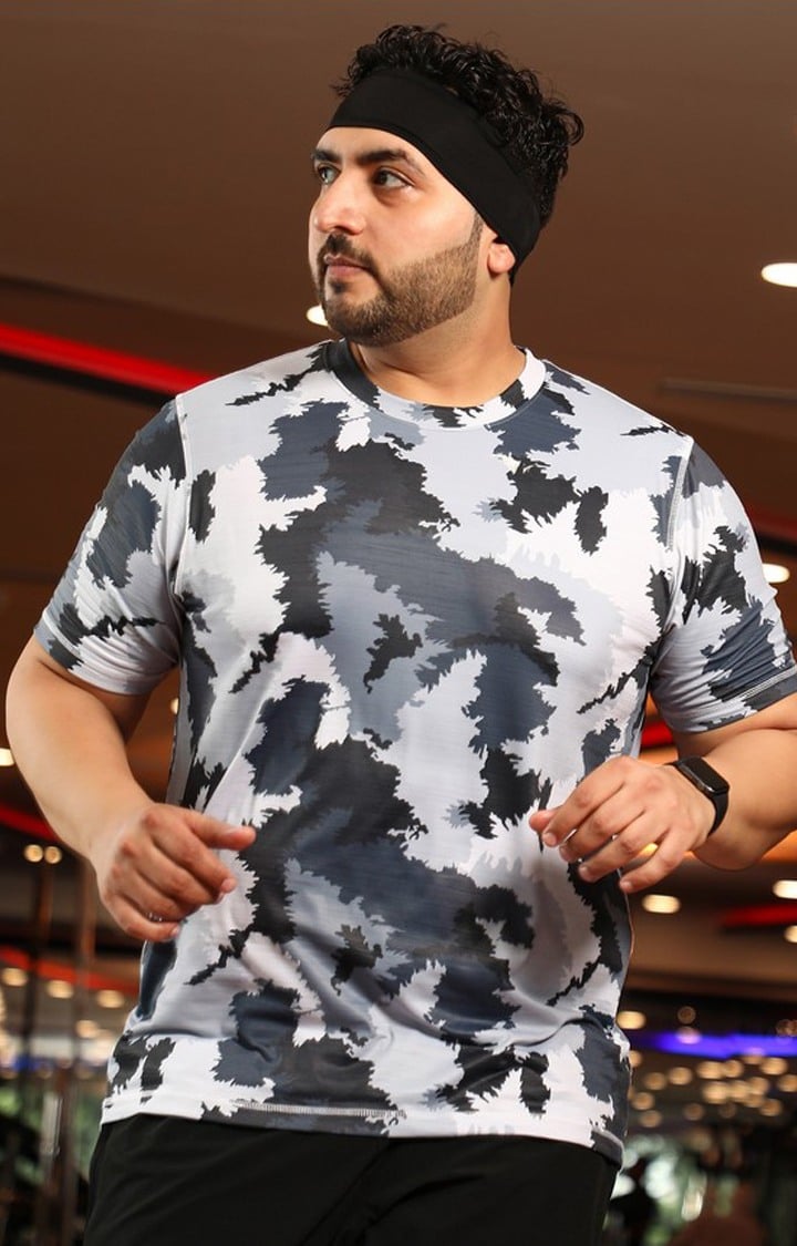 Men's Grey Printed T-Shirts