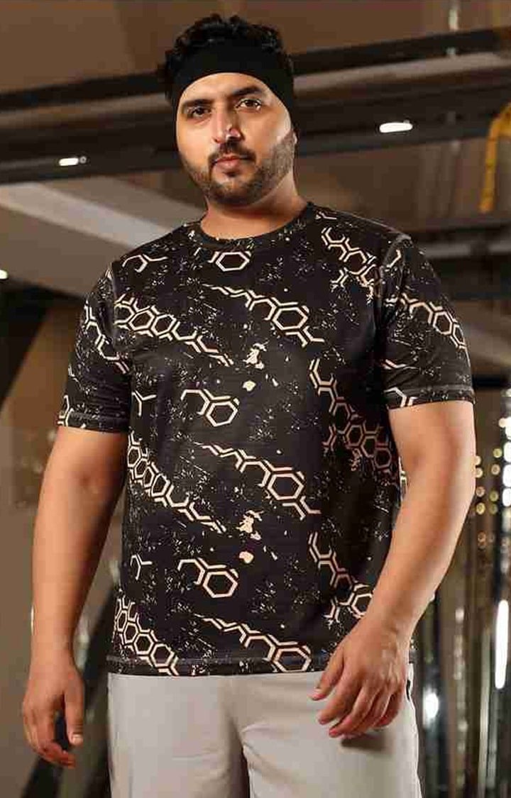 Men's Black Printed T-Shirts