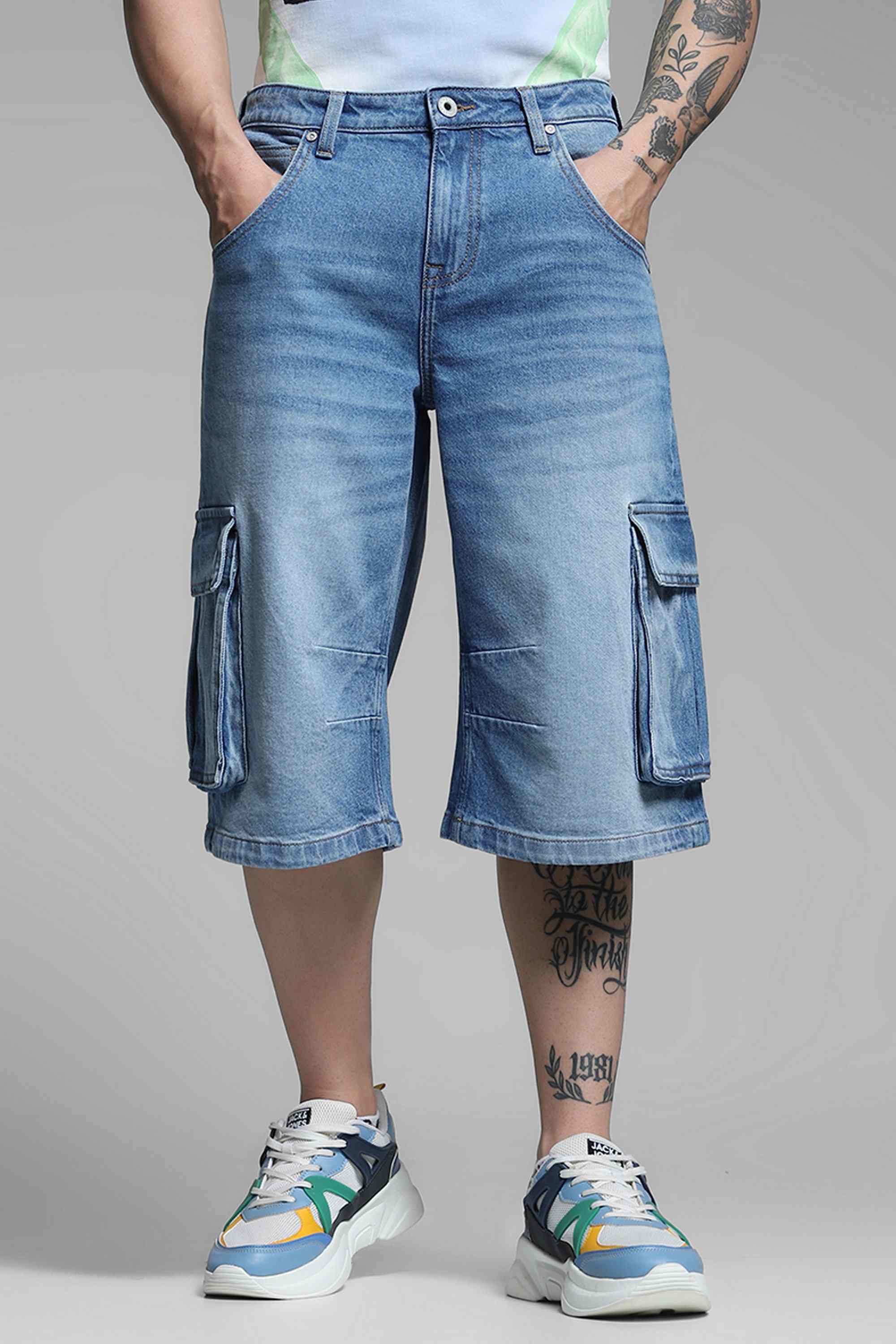 Solid Cotton Regular Fit Men's Shorts