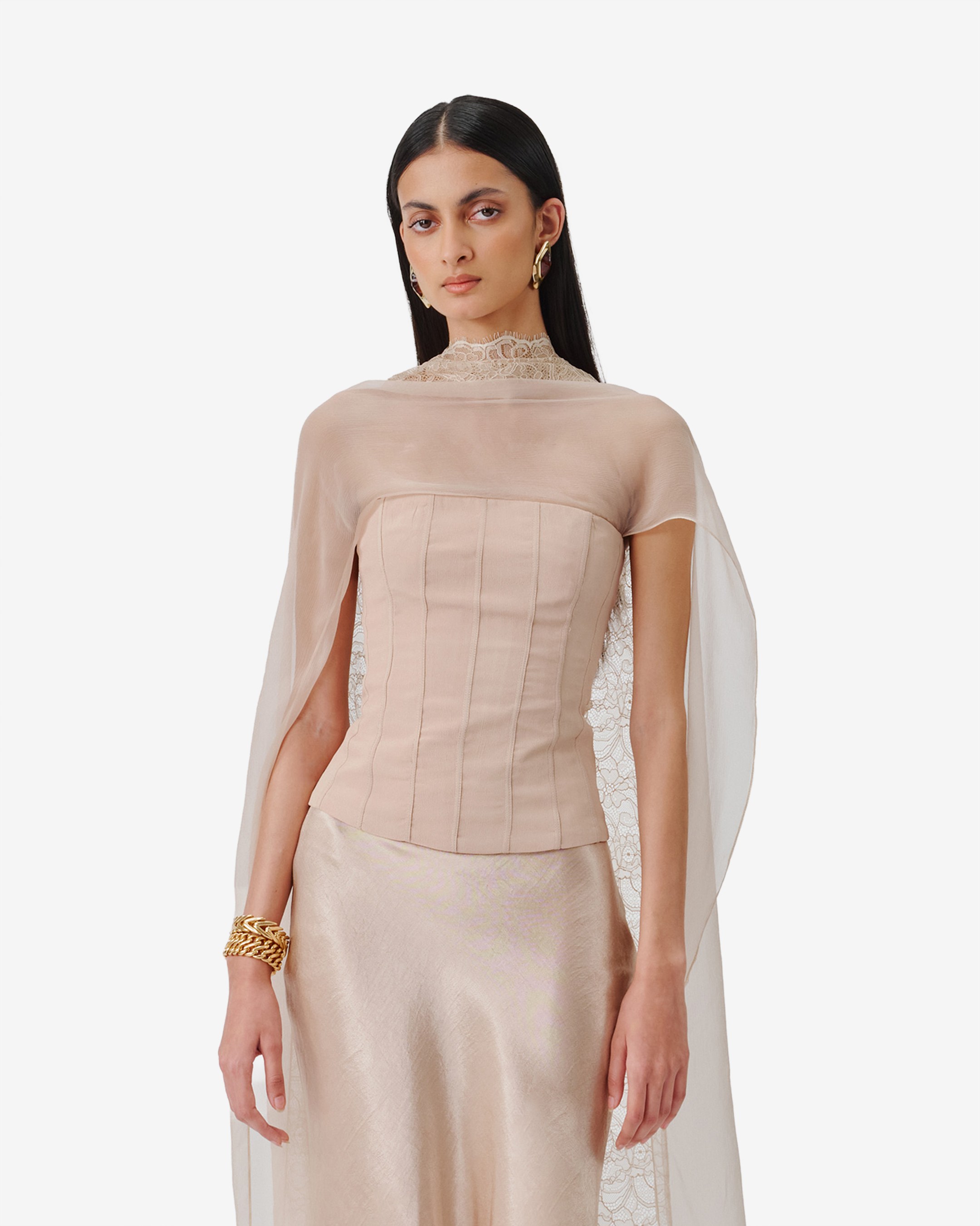Soft Veil Corset Top