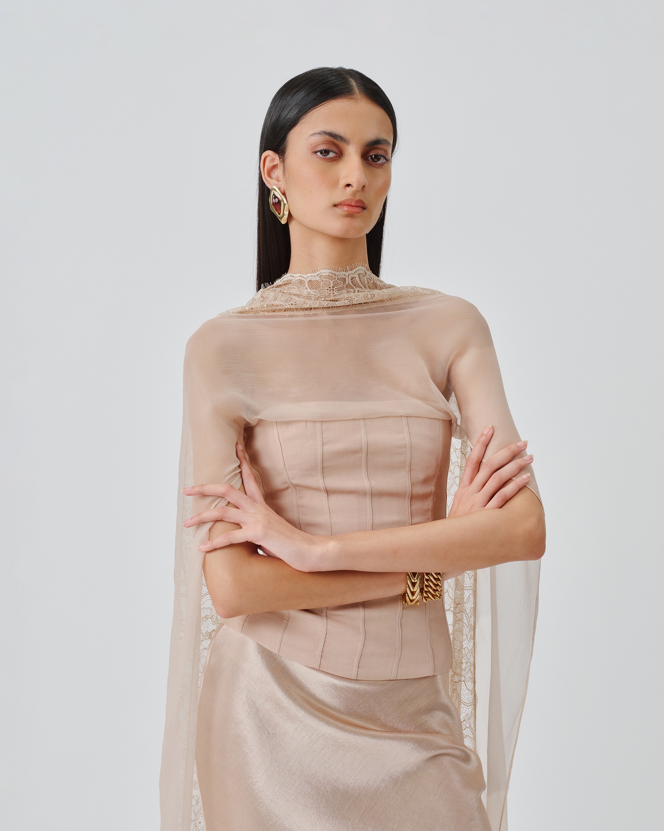 Soft Veil Corset Top