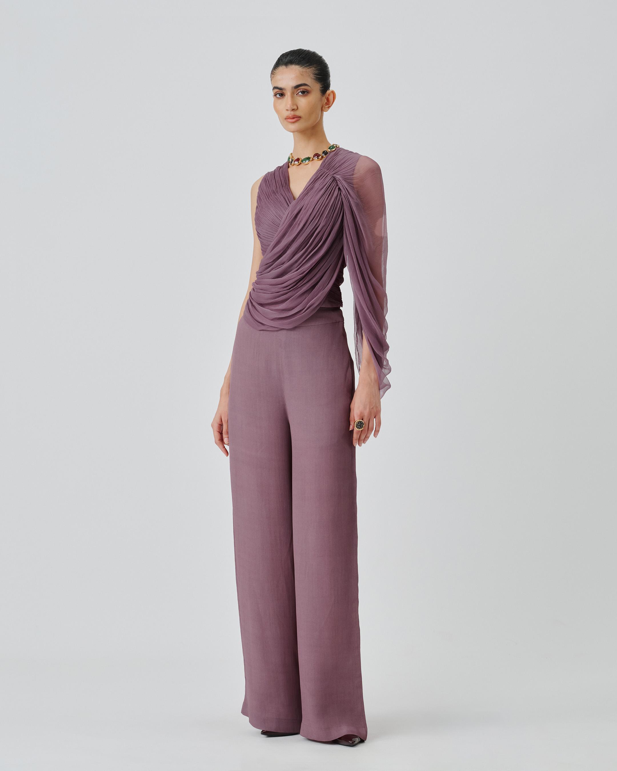 Mauve Ruched Top